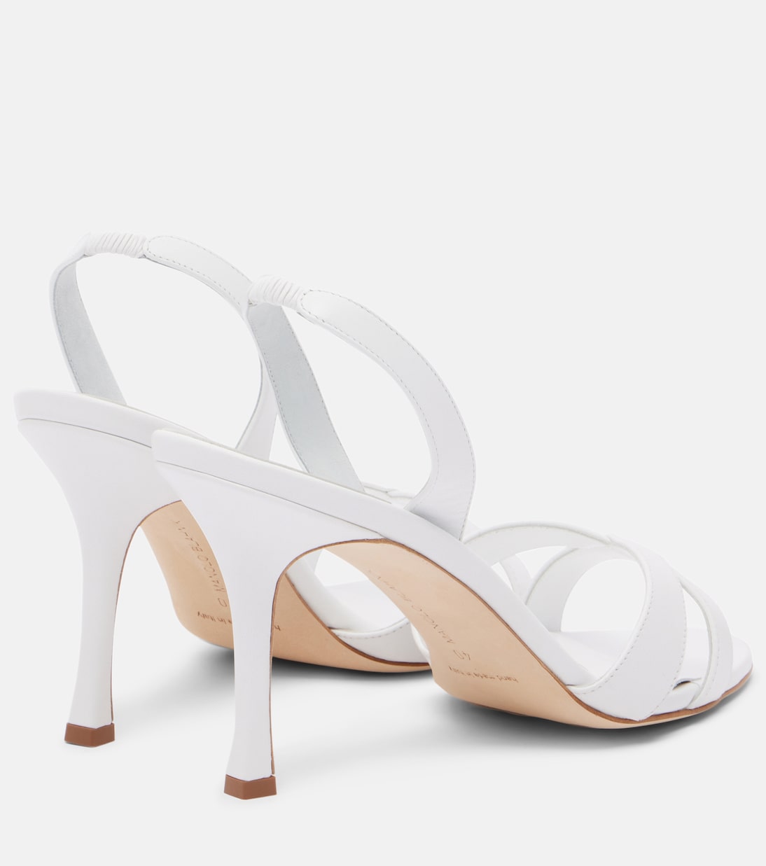 Кожаные сандалии Callasi на ремешке Manolo Blahnik, 1012 Whit — фото 2