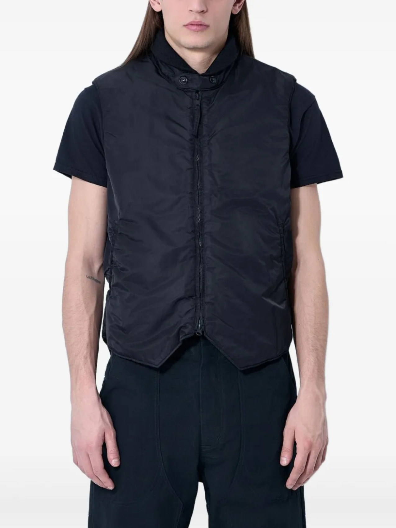 

Жилет с высоким воротом Engineered Garments, черный