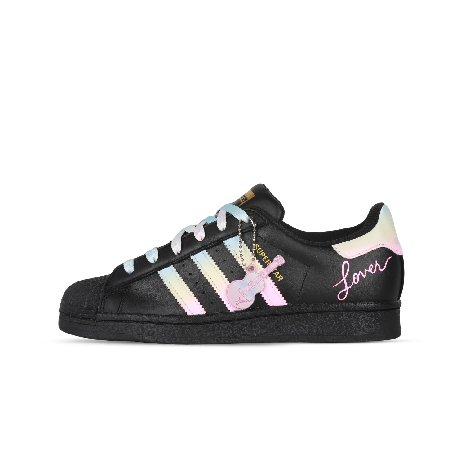 

Кроссовки для скейтбординга Superstar, унисекс, низкие, черный/розовый Adidas Originals