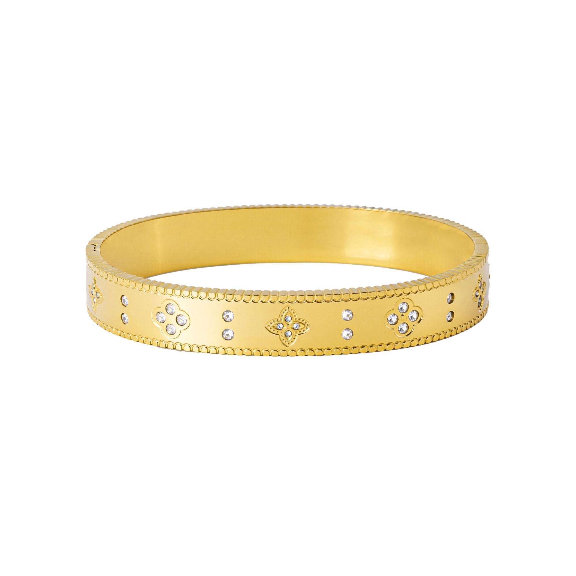 

Браслет Clover с покрытием из 18-каратного золота, устойчивый к потускнению Adornia, золотой