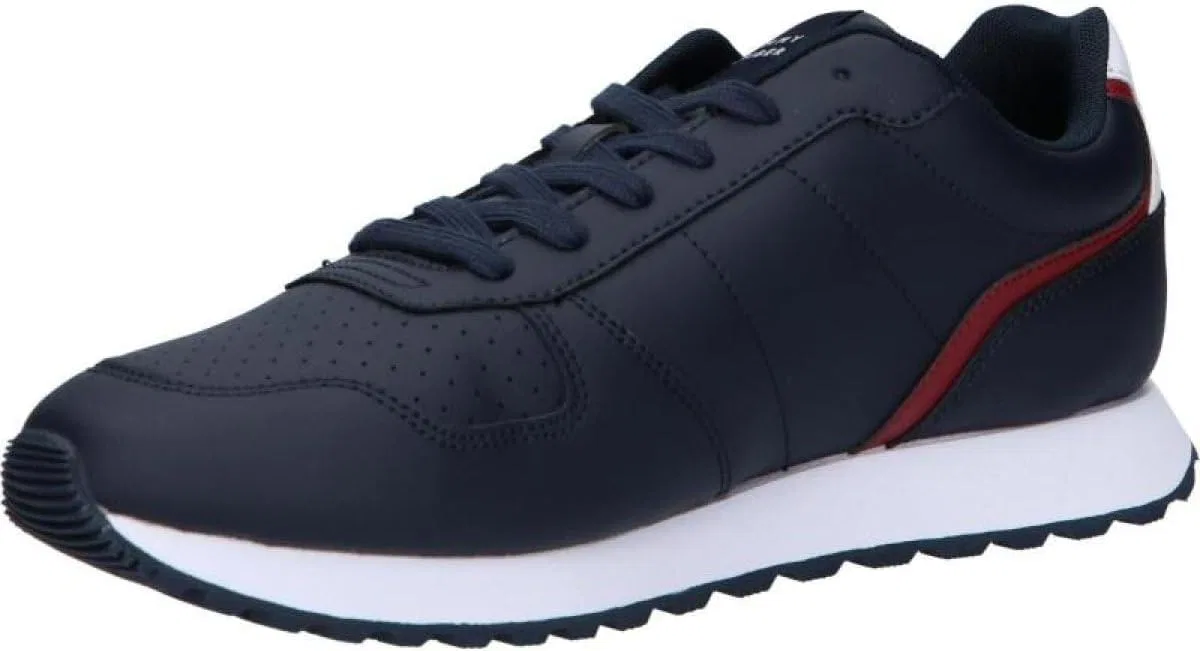 Мужские кроссовки Tommy Hilfiger Runner Trainers New Eva Mix Flag из кожи, Desert Sky — фото 4