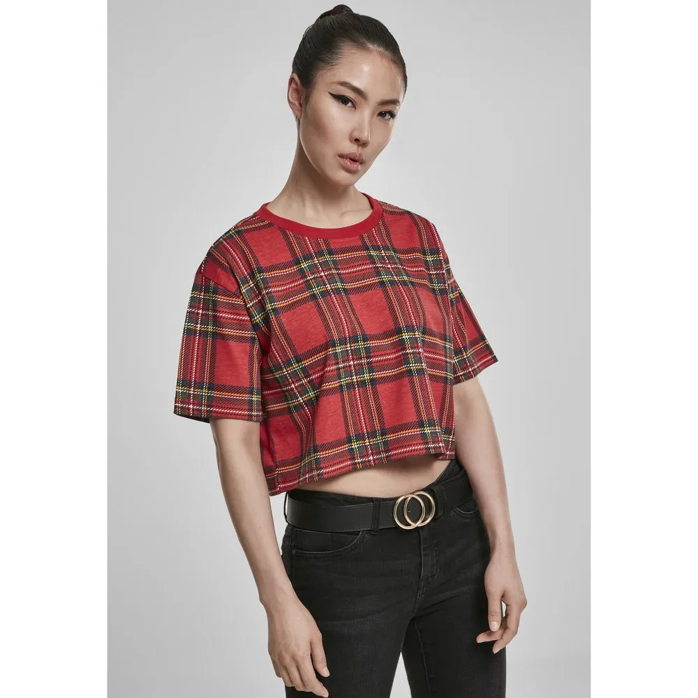 

Футболка Urban Classics Tartan Oversized, красный
