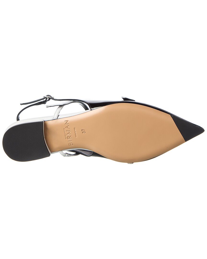 Туфли-лодочки Alexandre Birman Tita Patent Slingback Flat, белый — фото 4