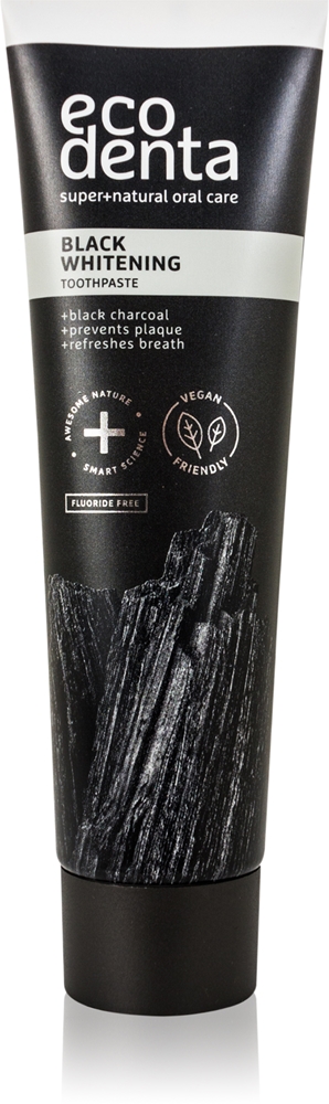 

Экспертная черно-оранжевая отбеливающая зубная паста без фтора Ecodenta, kvapas orange 100 мл