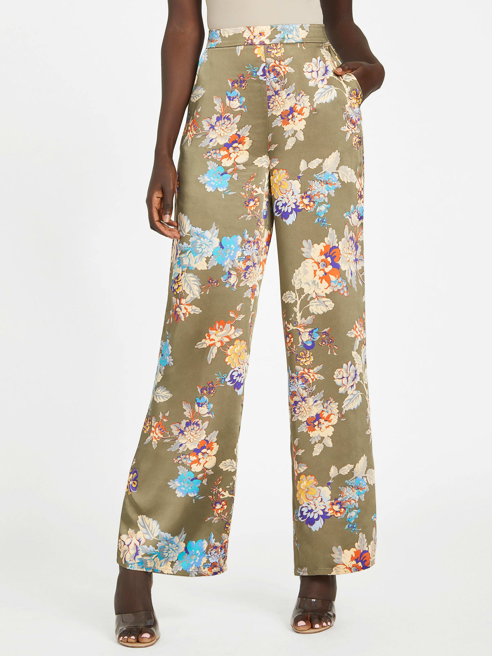 

Широкие брюки Gia Satin Guess Factory, цвет infused lux print