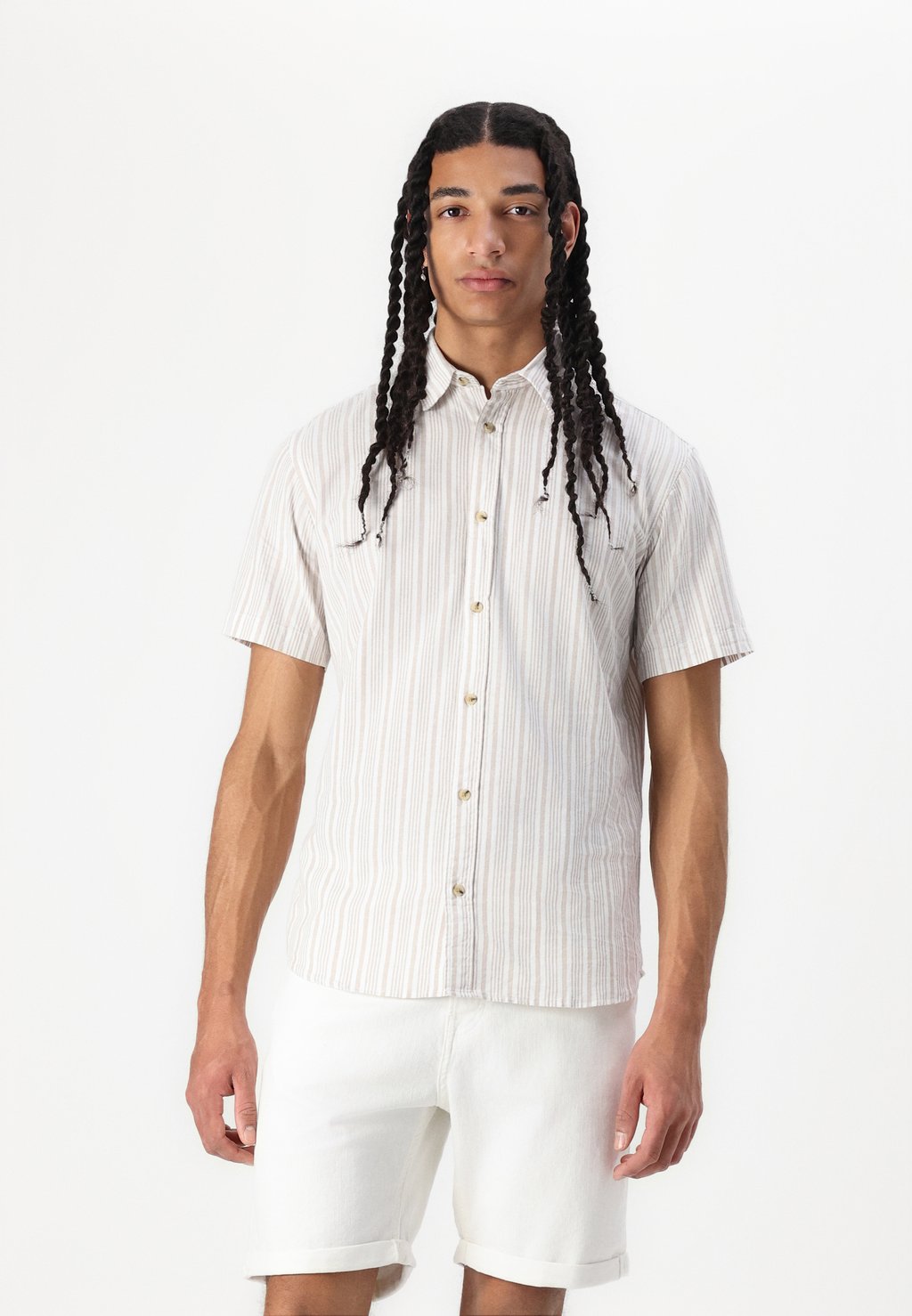 

Рубашка JJJOSHUA STRIPE SHIRT Jack & Jones, бежевый