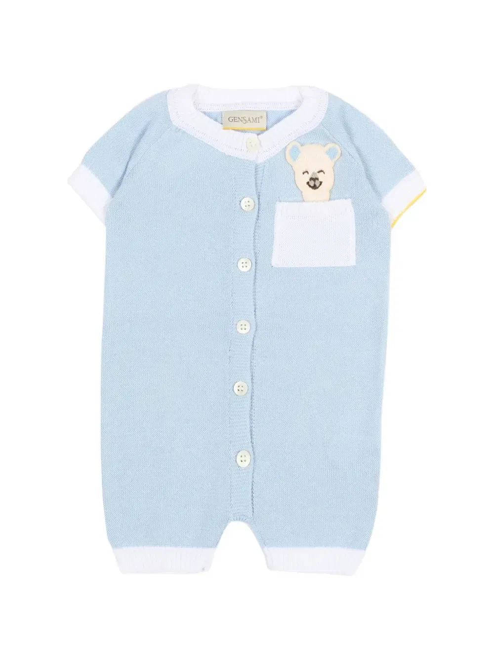 Комбинезон с карманом и медвежонком Gensami Kids, синий