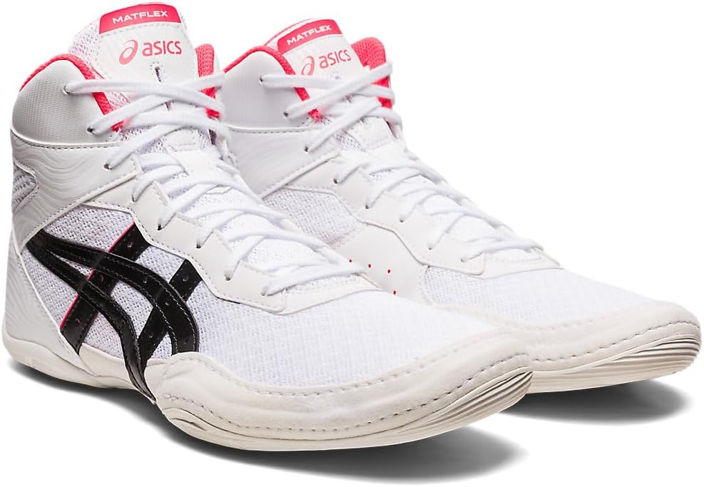 Мужские борцовские кроссовки Asics Matflex 7, белый/розовый — фото 2
