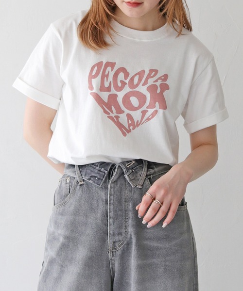 

Футболка с принтом, отложной воротник HER CLOSET, белый