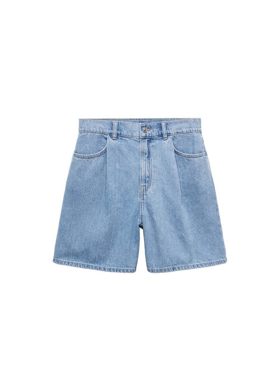 

Джинсы MANGO Regular Pleated Jeans Marina, синий деним