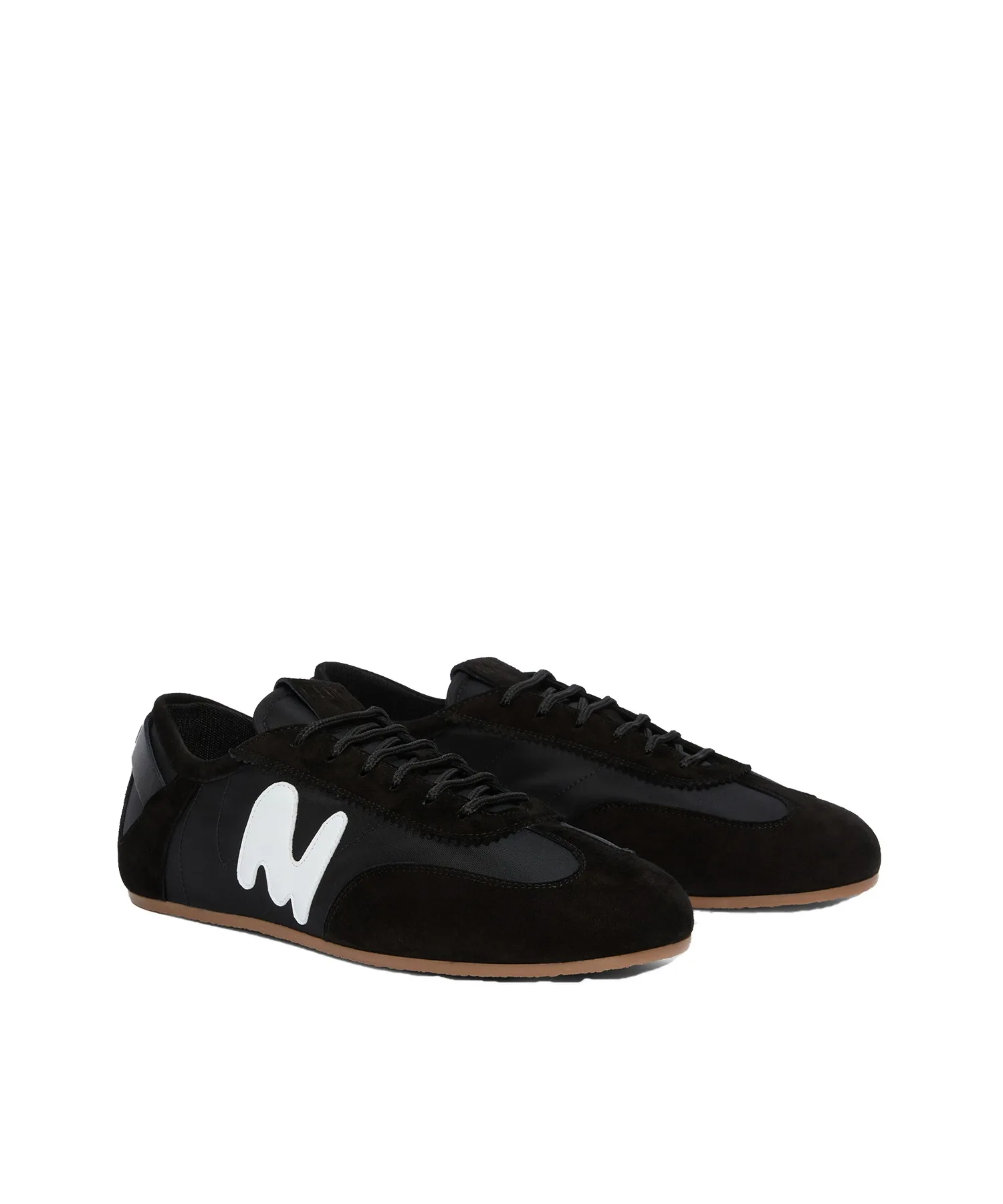 Мужские кроссовки MSGM Super Light из замши чёрные