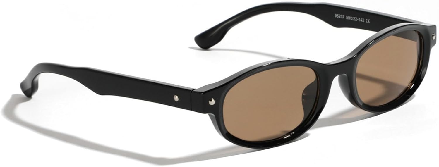 

Laureles Винтажные маленькие овальные солнцезащитные очки для женщин, желейного цвета, модные оттенки, защита от УФ-излучения UV400, трендовые мужские солнцезащитные очки, Brown