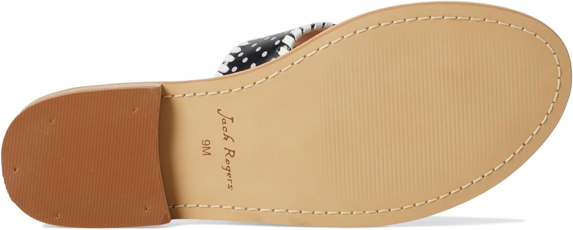 Туфли Jack Rogers Jacks Flat Sandal - Nappa/Patent, Black/White Dot Pat — фото 3