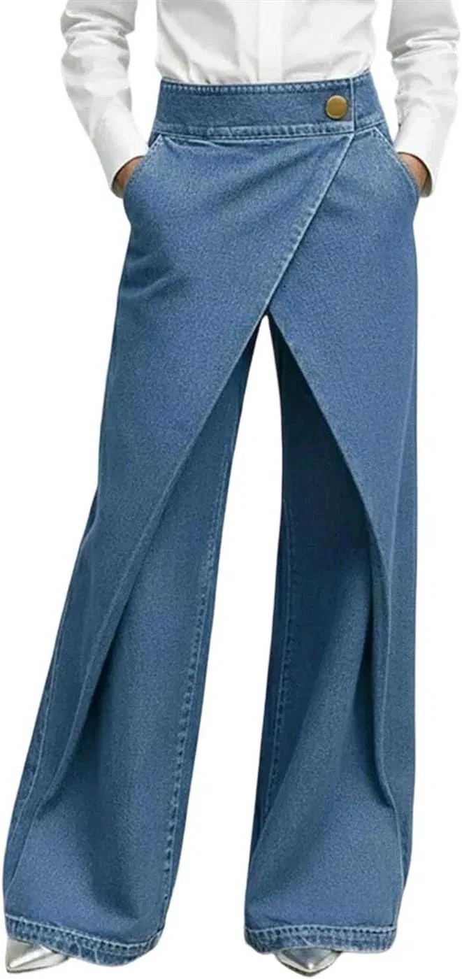 Джинсы прямые Women's High Waist, синий