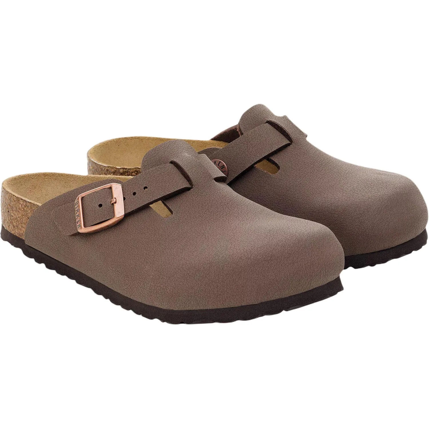 Birkenstock Детские бостонские удобные эва-тапочки для улицы коричневые — фото 4