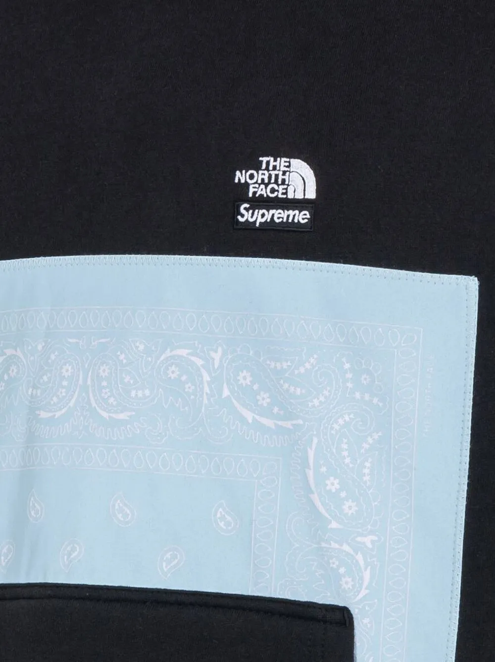 Худи с принтом из коллаборации с The North Face Supreme, черный — фото 3