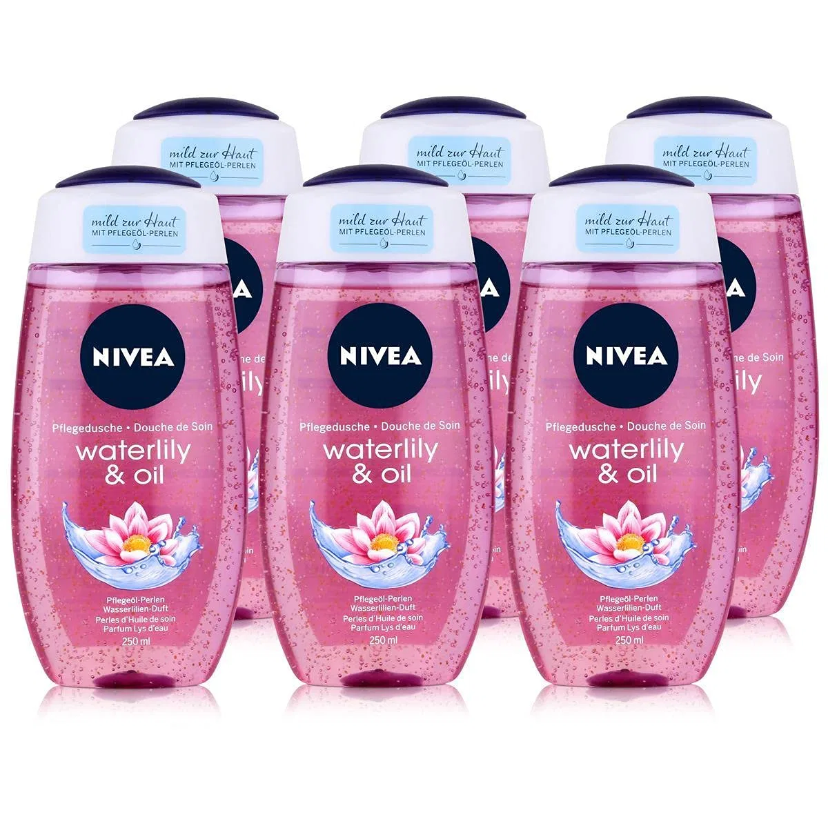 Гель для душа Nivea Waterlily & Oil, 6 x 250 мл Nivea