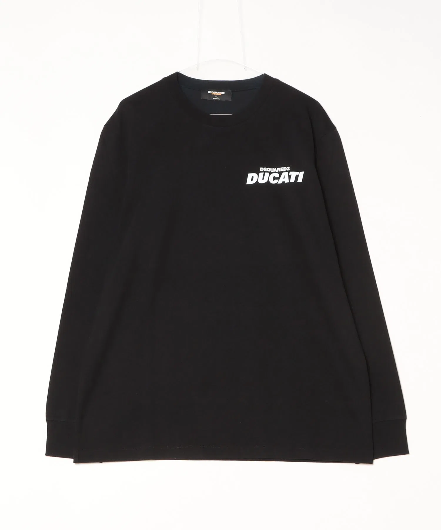Унисекс футболка DSQUARED2 DUCATI Regular Fit с логотипом чёрная