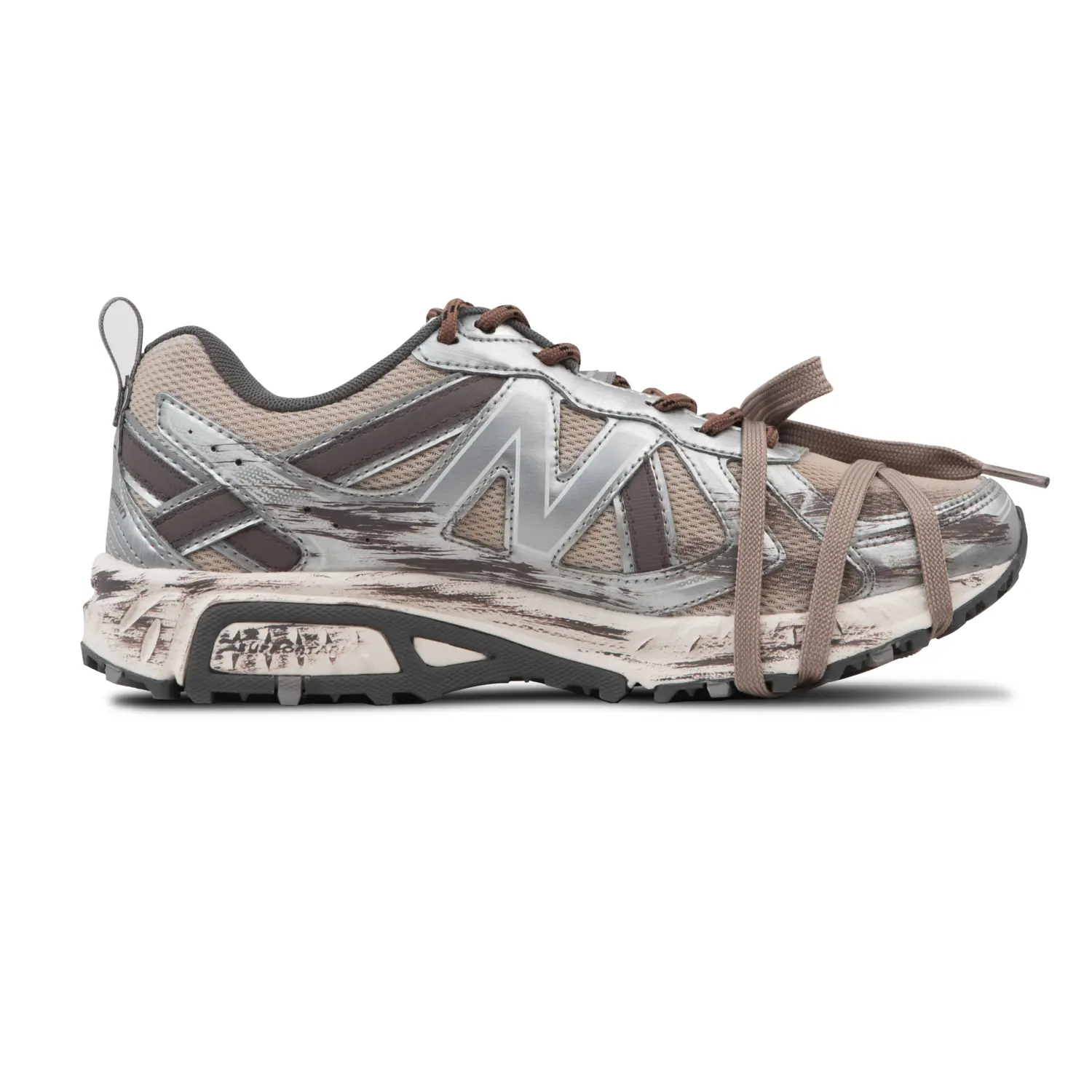 

Кроссовки NB 410 унисекс с низким верхом серебристо-коричневые New Balance