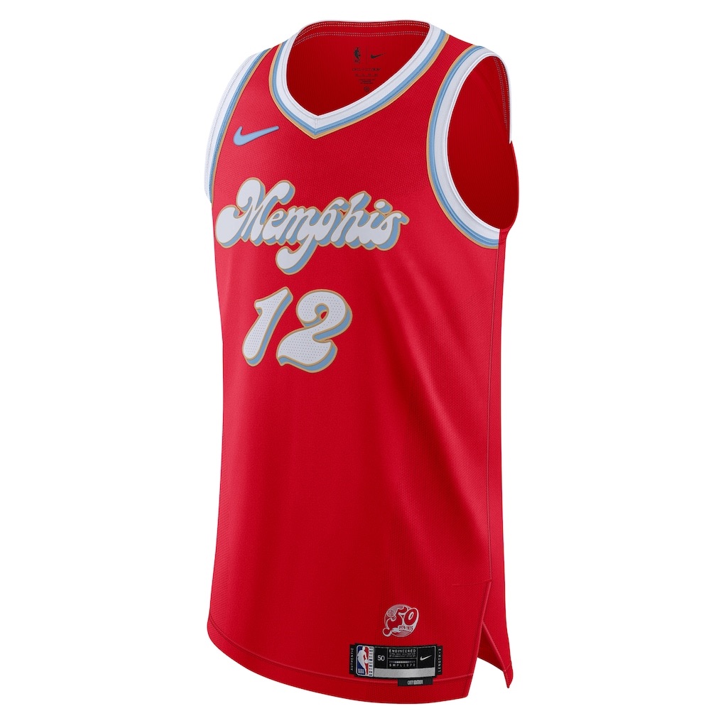 

Мужская баскетбольная майка Ja Morant Memphis Grizzlies 2024/25 City Edition Dri FIT Adv Nba Authentic Nike, красный