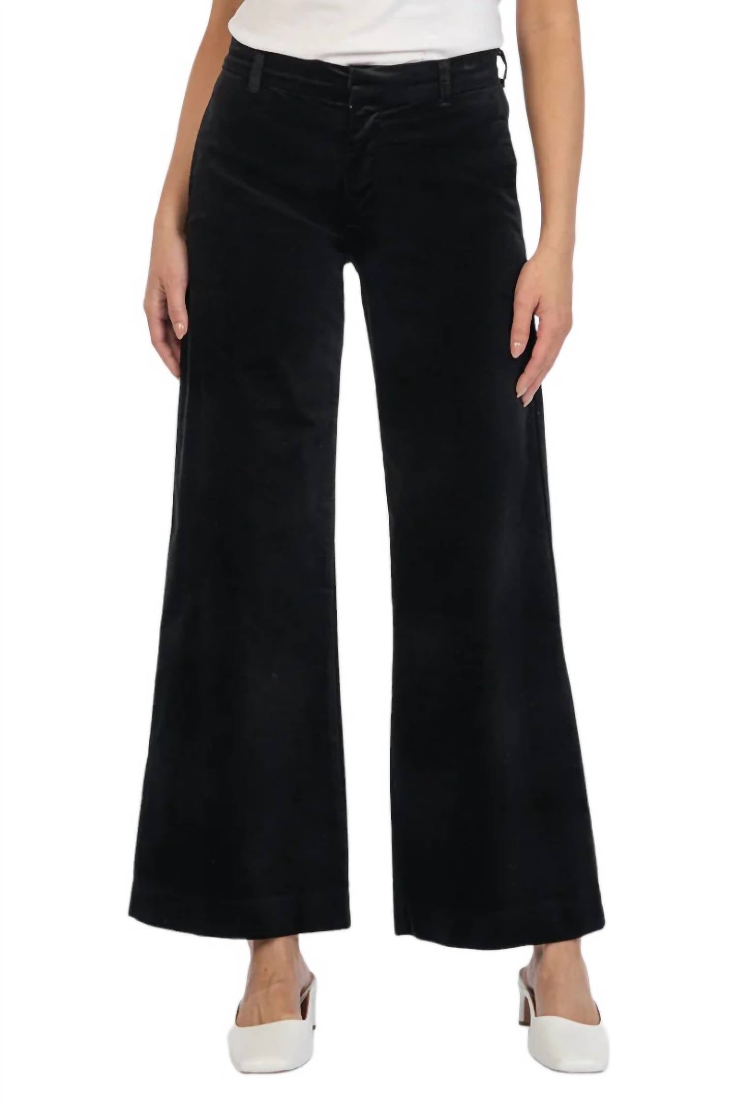 

Брюки Meg High Rise Velveteen черного цвета KUT FROM THE KLOTH