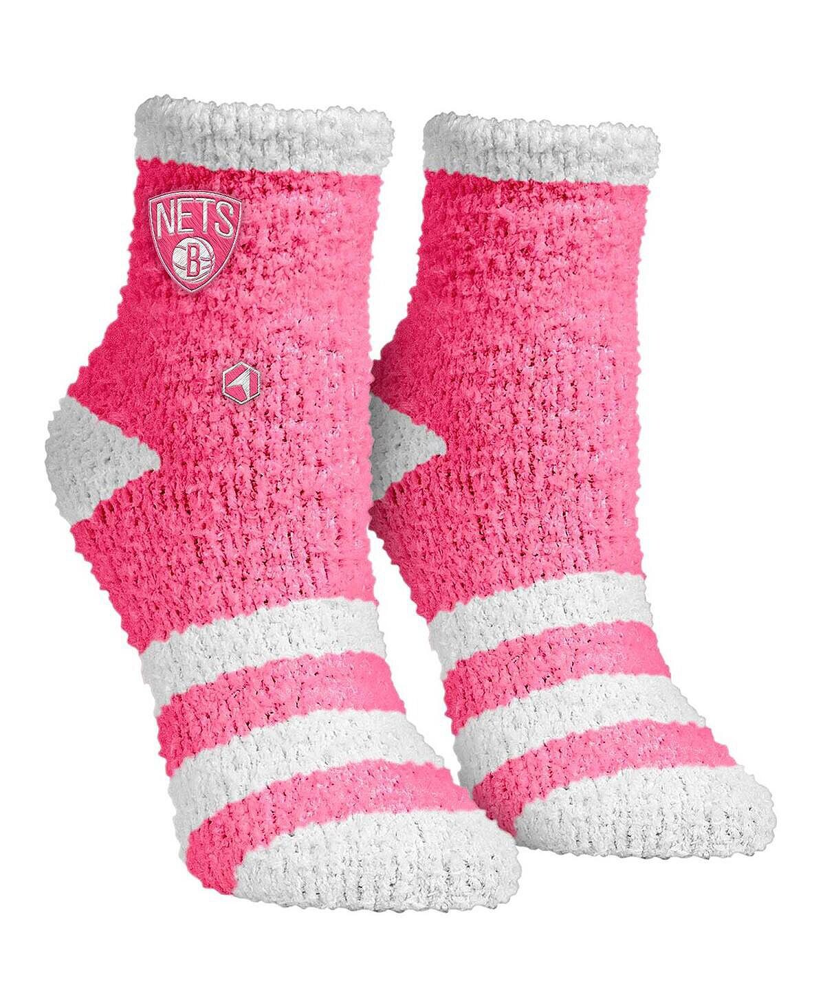 

Женские носки Розовые Brooklyn Nets Fuzzy Crew Socks Rock 'Em, розовый