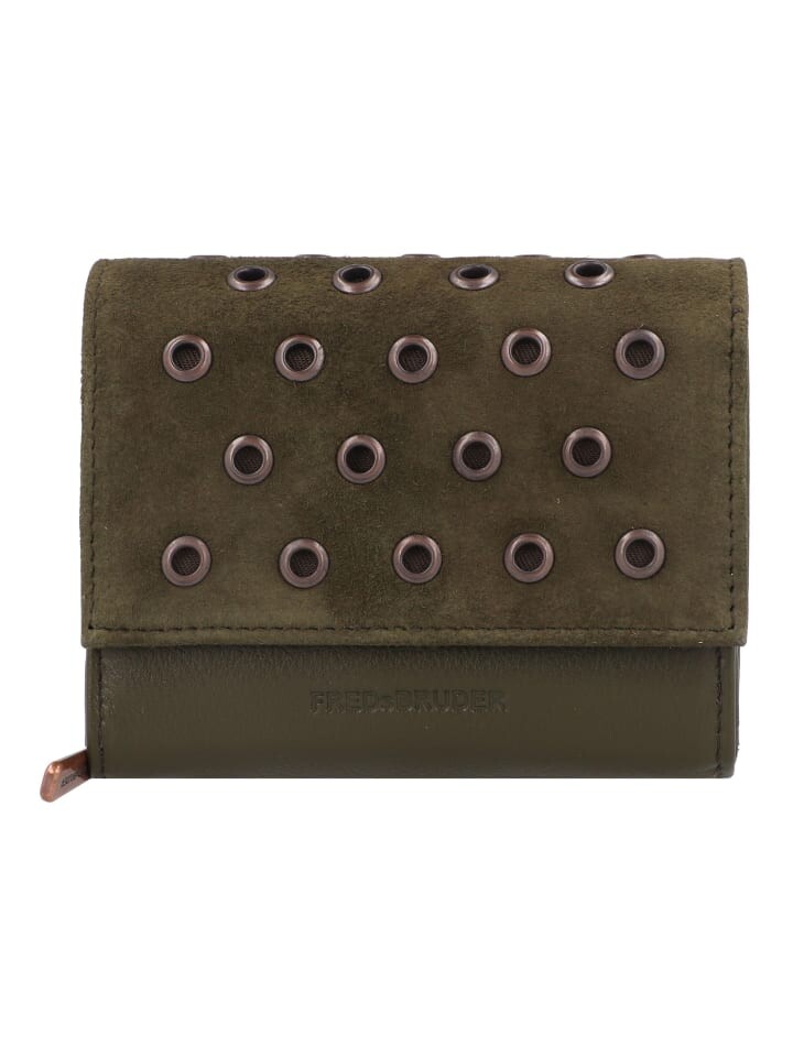 

Кошелек FREDs BRUDER Hey You Rock Ausweisetui Leder 12 cm, оливковый