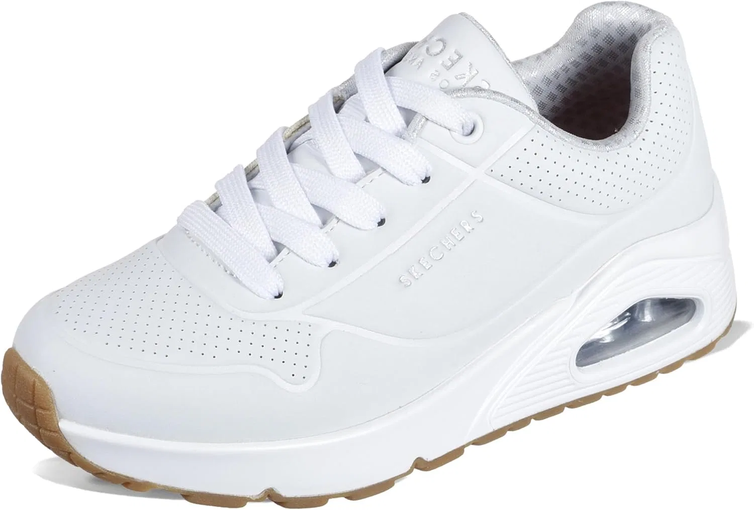 Детские кроссовки Skechers UNO Stand On Air 403674l, White Synthetic Trim