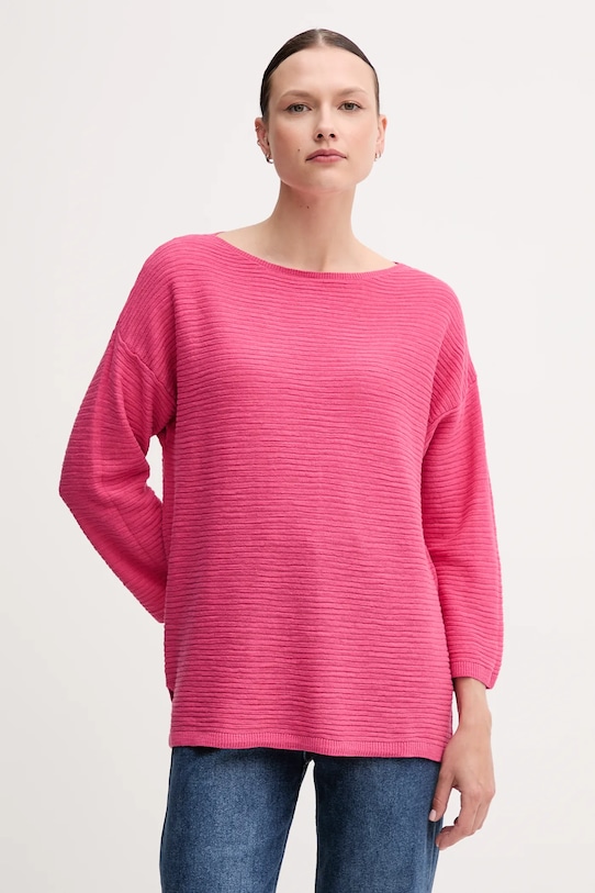 

Свитер с добавлением льна United Colors Of Benetton, розовый
