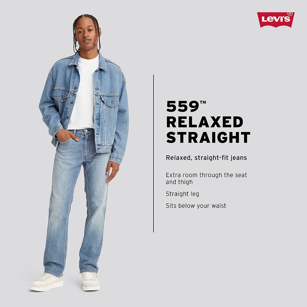 Мужские джинсы свободного кроя прямого кроя Levi's 559 стрейч, цвет Just Being Me — фото 4