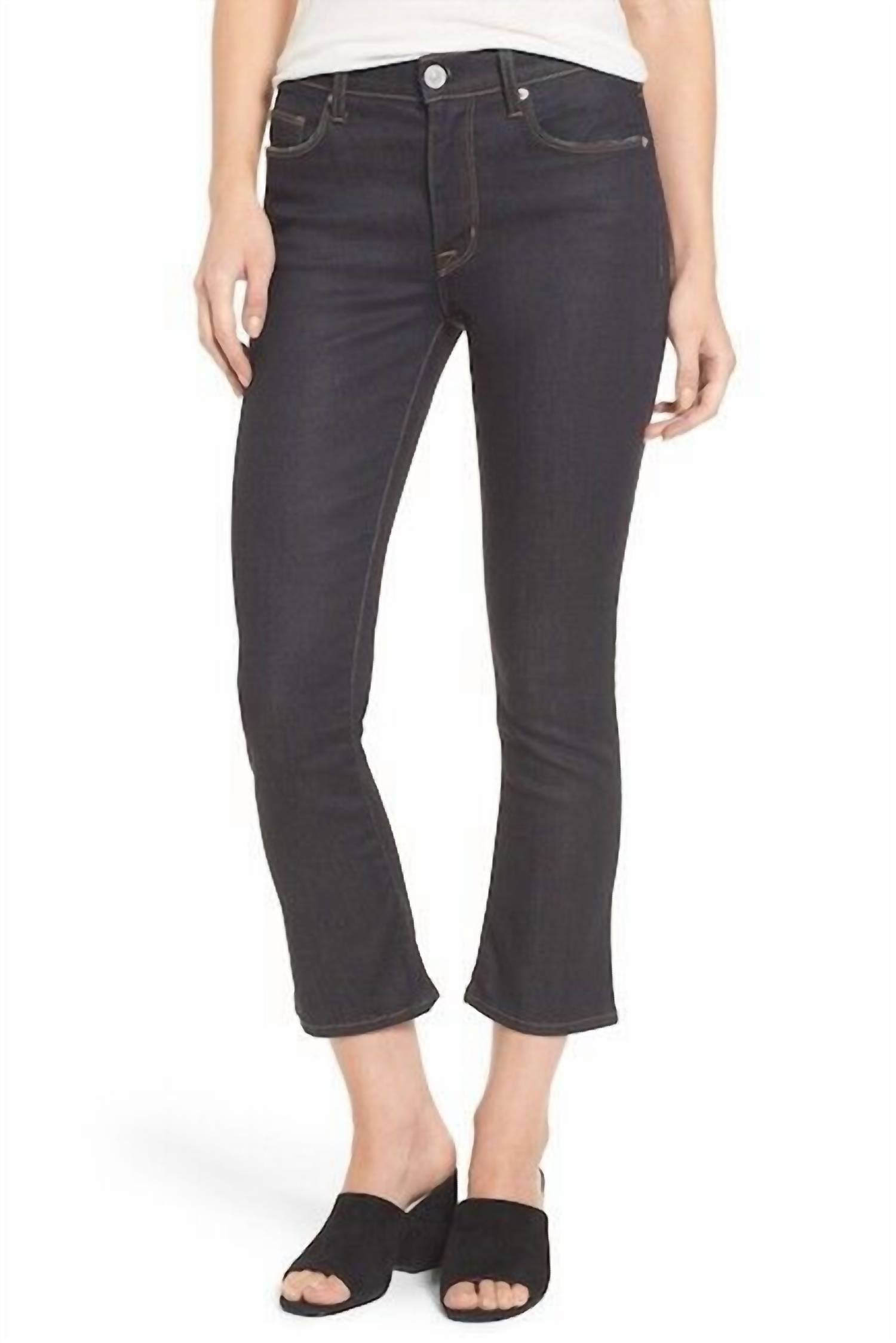

Джинсы Harper In Corps High Rise Crop Baby Kick Flare темно-синего цвета Hudson