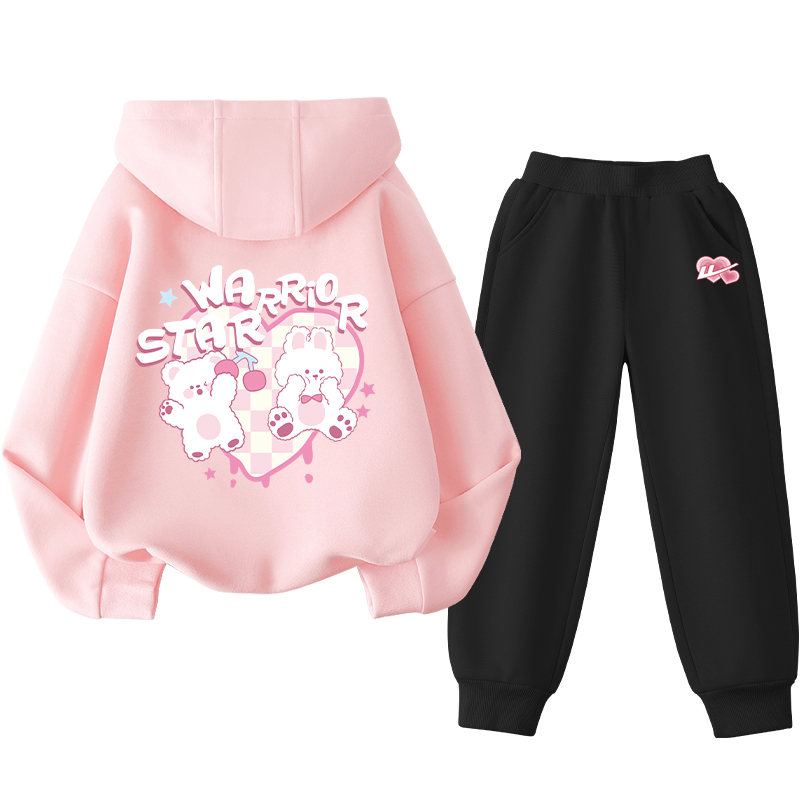 

Повседневная спортивная одежда Warrior для подростков, Ice Pink/H Plaid Rabbit-Black/H Double Heart K