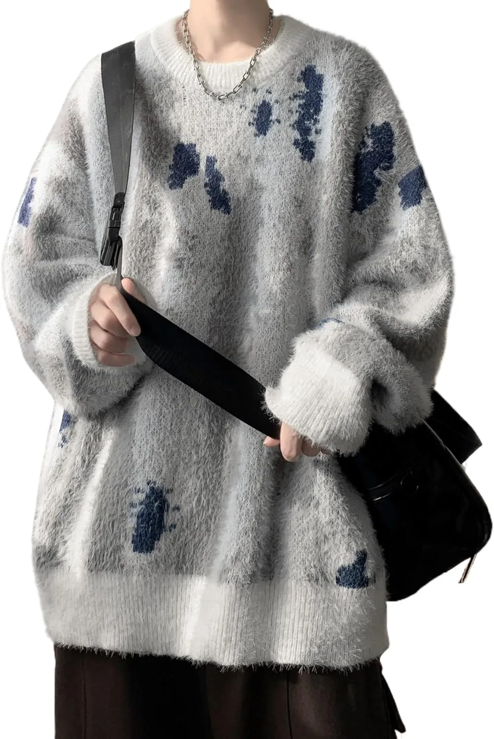 

Мужской повседневный мягкий полосатый свитер