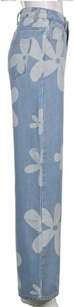 Джинсы Floral Print Jeans, D — фото 4