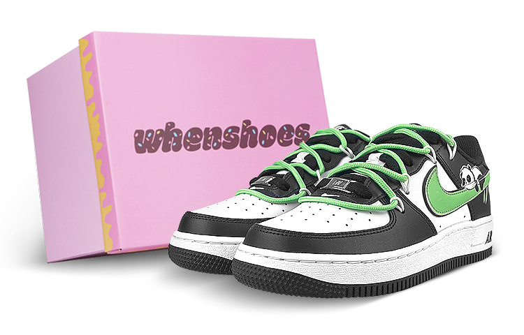 

Кроссовки Nike Air Force 1 Skateboard Shoes Women's Low-Top Black White Green