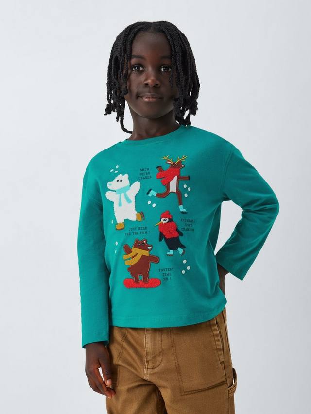 

Детская футболка для фигурного катания Ice Skating Squad John Lewis, Teal