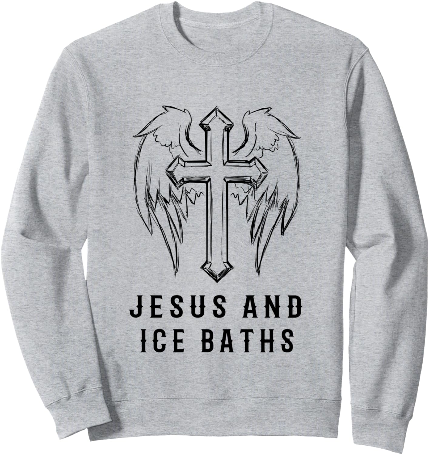

Ледяная ванна с Иисусом! Христианская толстовка с рисунком ледяной ванны Jesus And Ice Baths Christian Ice Baths Idea, серый
