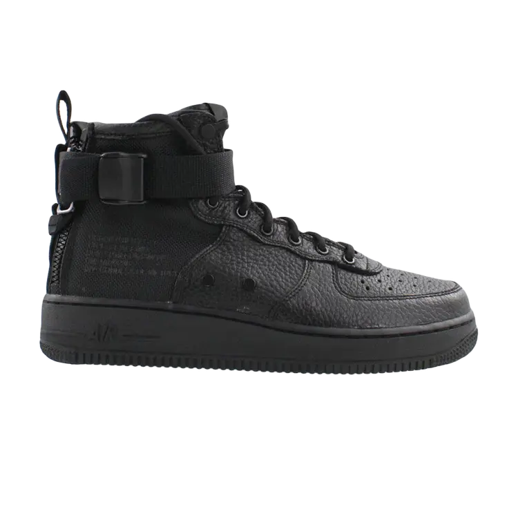 

Кроссовки Nike SF Air Force 1 Mid GS 'Triple Black', черный