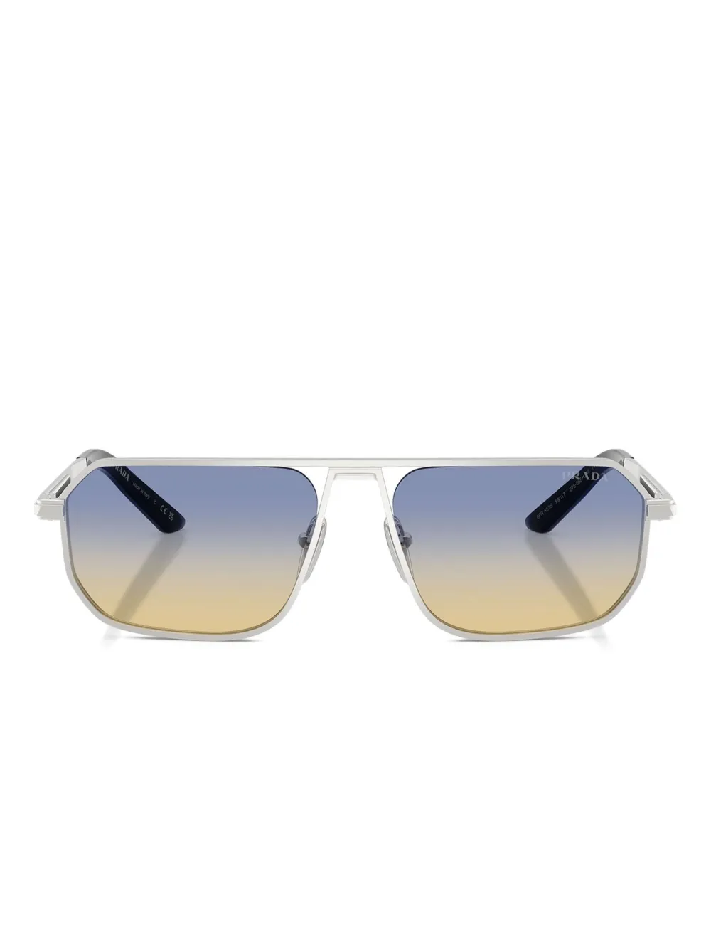 

Солнцезащитные очки-пилоты Prada Eyewear, серебряный