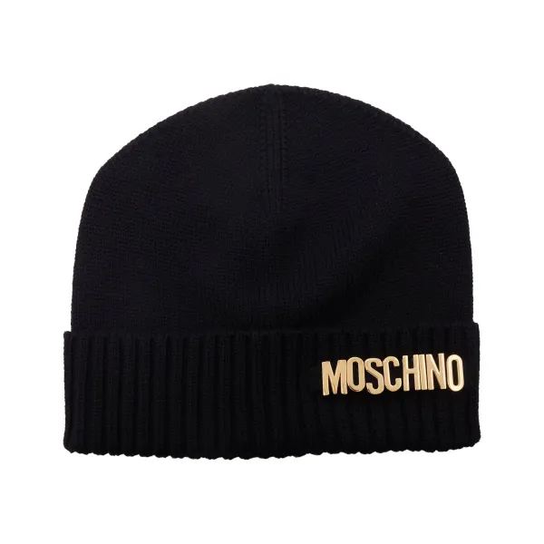 

Шерстяная шапка Moschino, черный