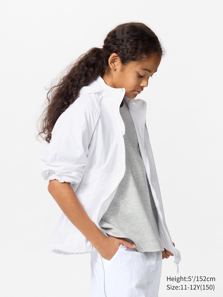 

Детская спортивная куртка с карманами Uniqlo, цвет 00 белый