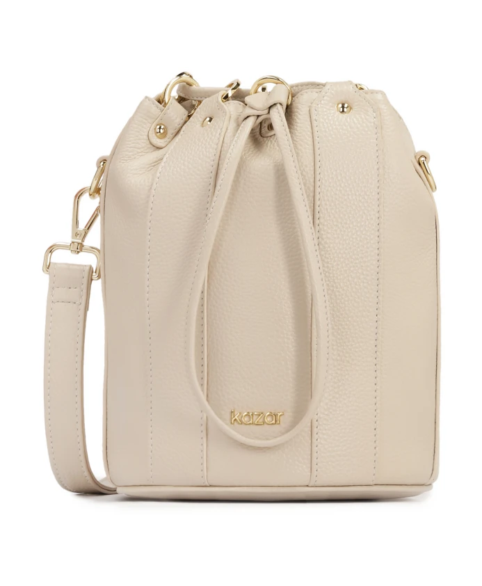 

Кожаная сумка светлого цвета Kazar, бежевый
