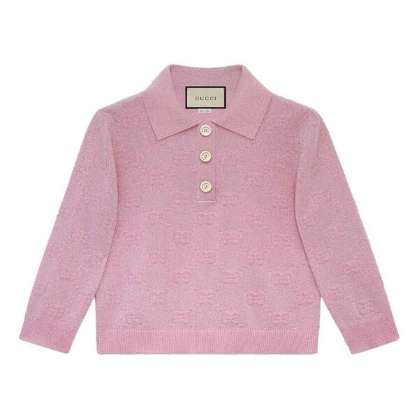 

Футболка ss20 gg shiny wool short polo shirt for pink Gucci, розовый
