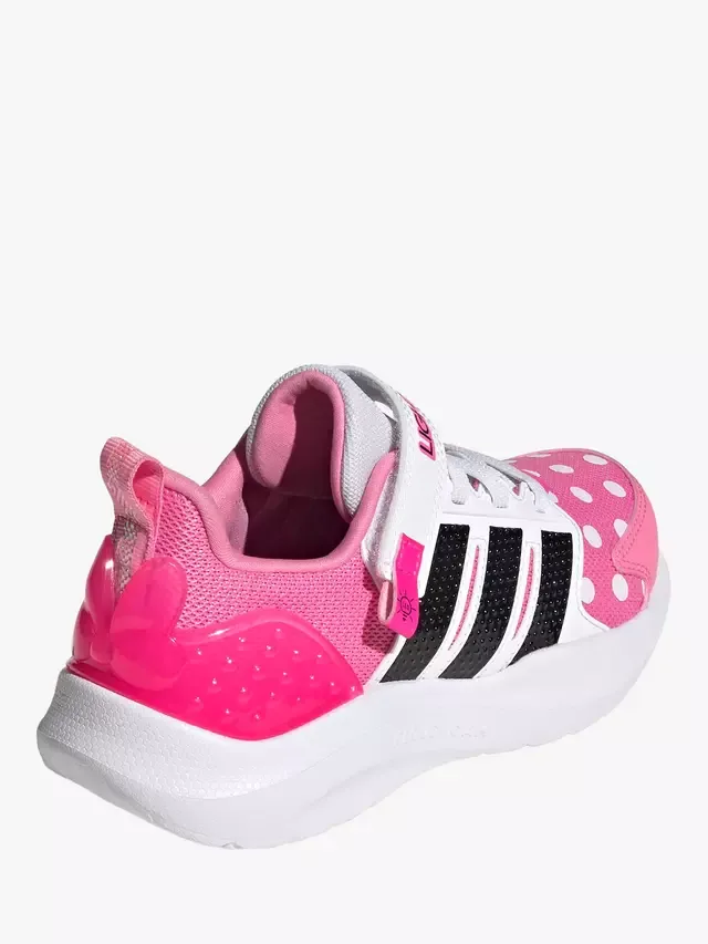 Детские кроссовки Disney Lightorama с Минни Маус, бело-черно-розовые adidas — фото 3