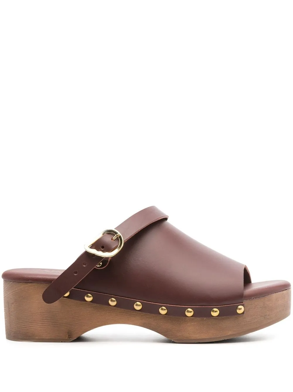 Клоги с пряжками Ancient Greek Sandals, коричневый