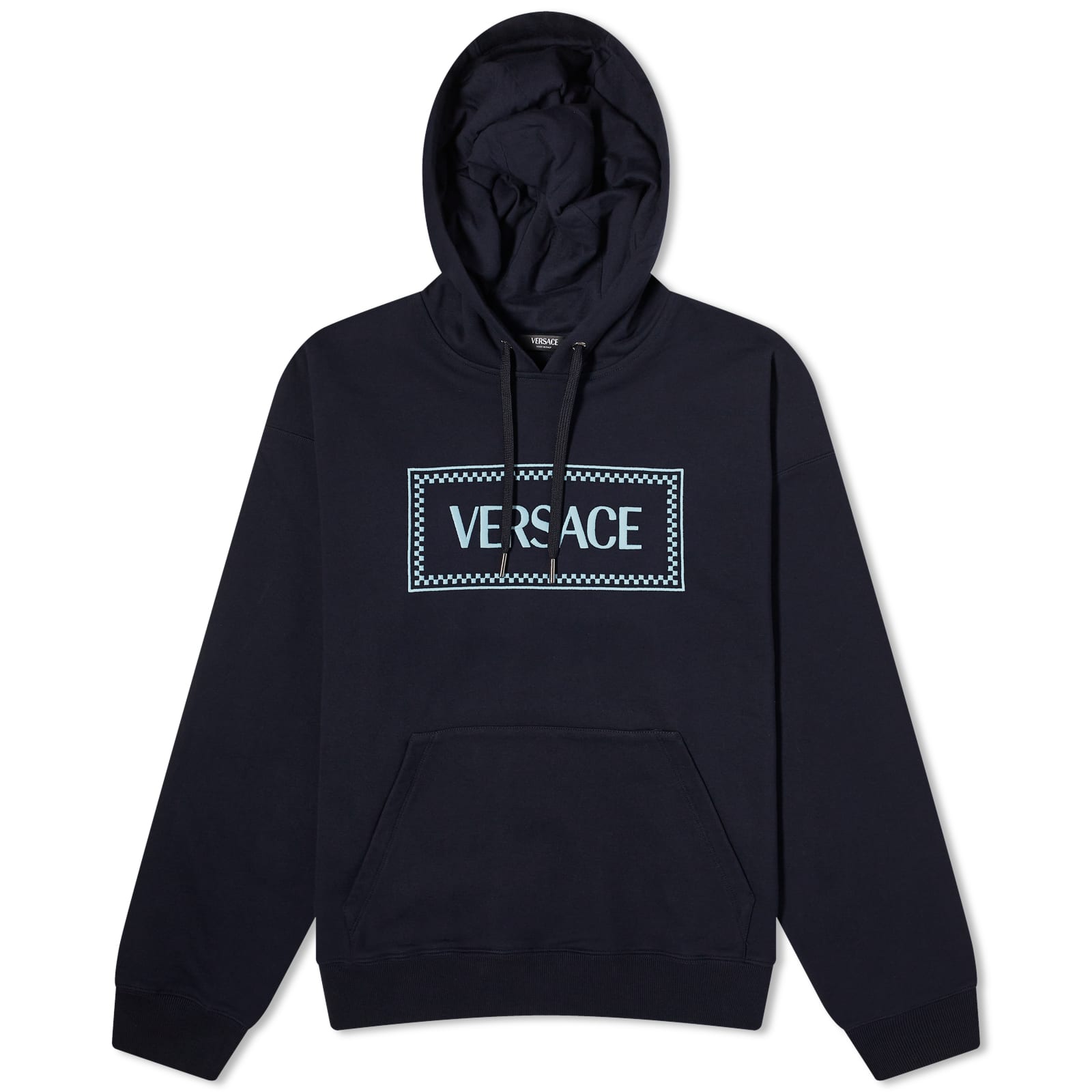 

Худи Versace Tiles Embroidered Hoody, цвет Navy Blue