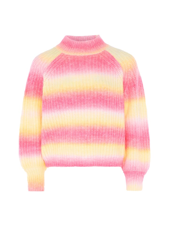 

Женский свитер фиолетового цвета с разноцветными вставками Usha