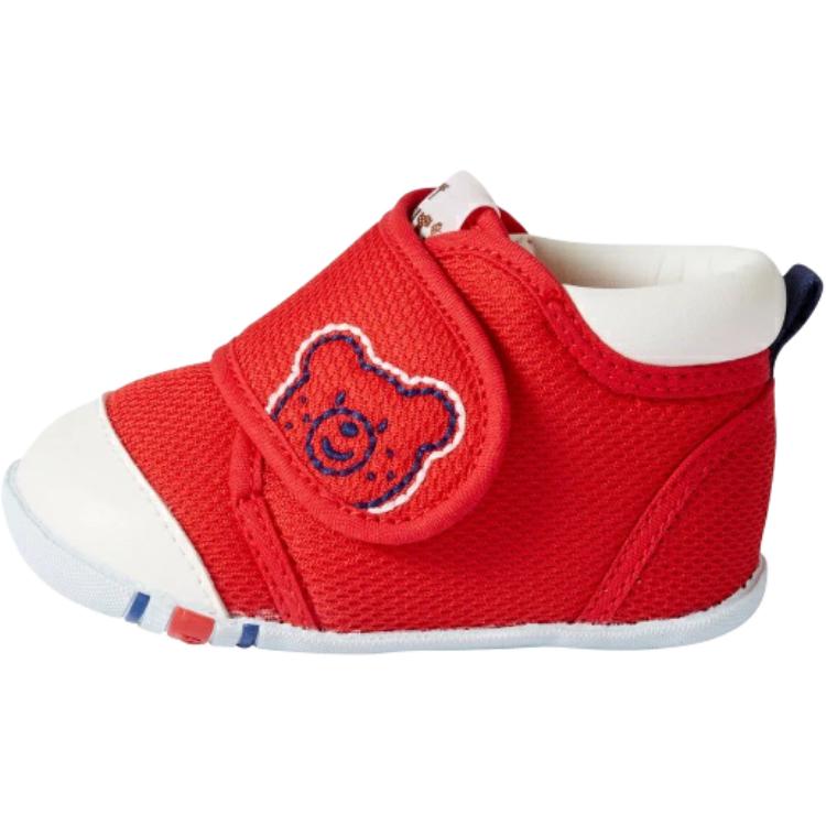 

Противоскользящие антиударные износостойкие низкие предходовые ботиночки и носочные туфельки для малышей MIKI HOUSE, красный