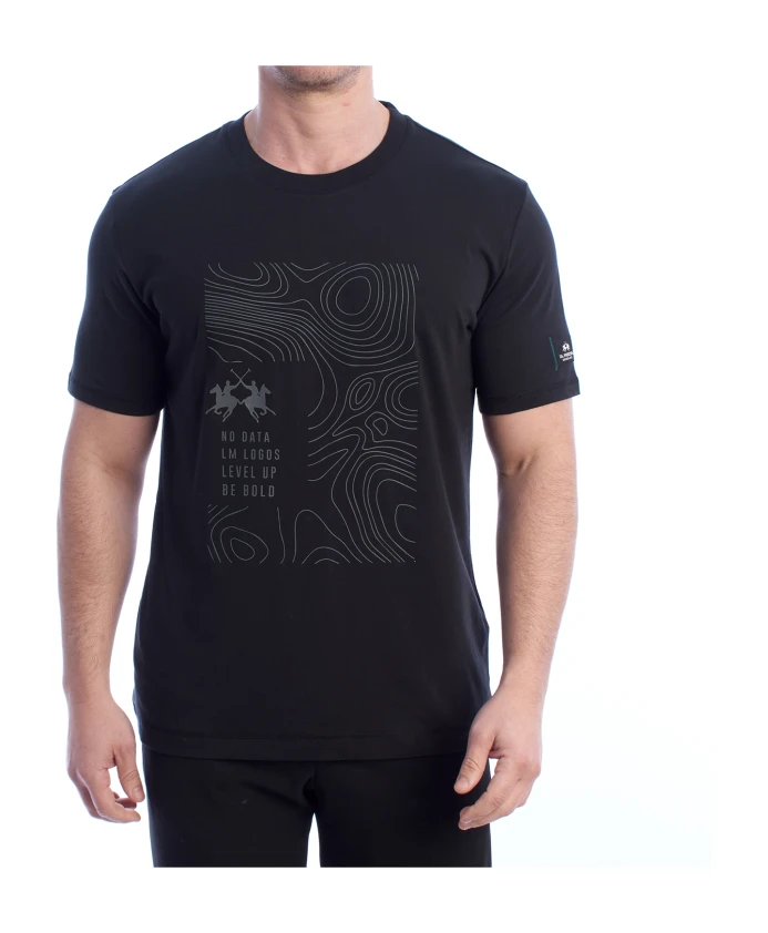 

Мужская футболка с коротким рукавом и графическим принтом La Martina, черный