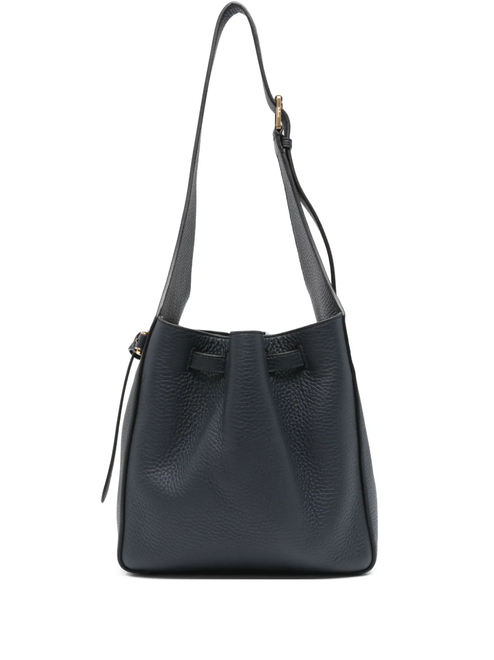 

Сумка-ведро Lyra из кожи с завязкой Mulberry, синий